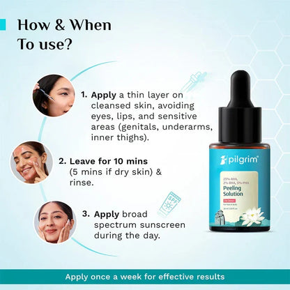Pilgrim Peeling Solution | 25% AHA + 2% BHA + 5% PHA